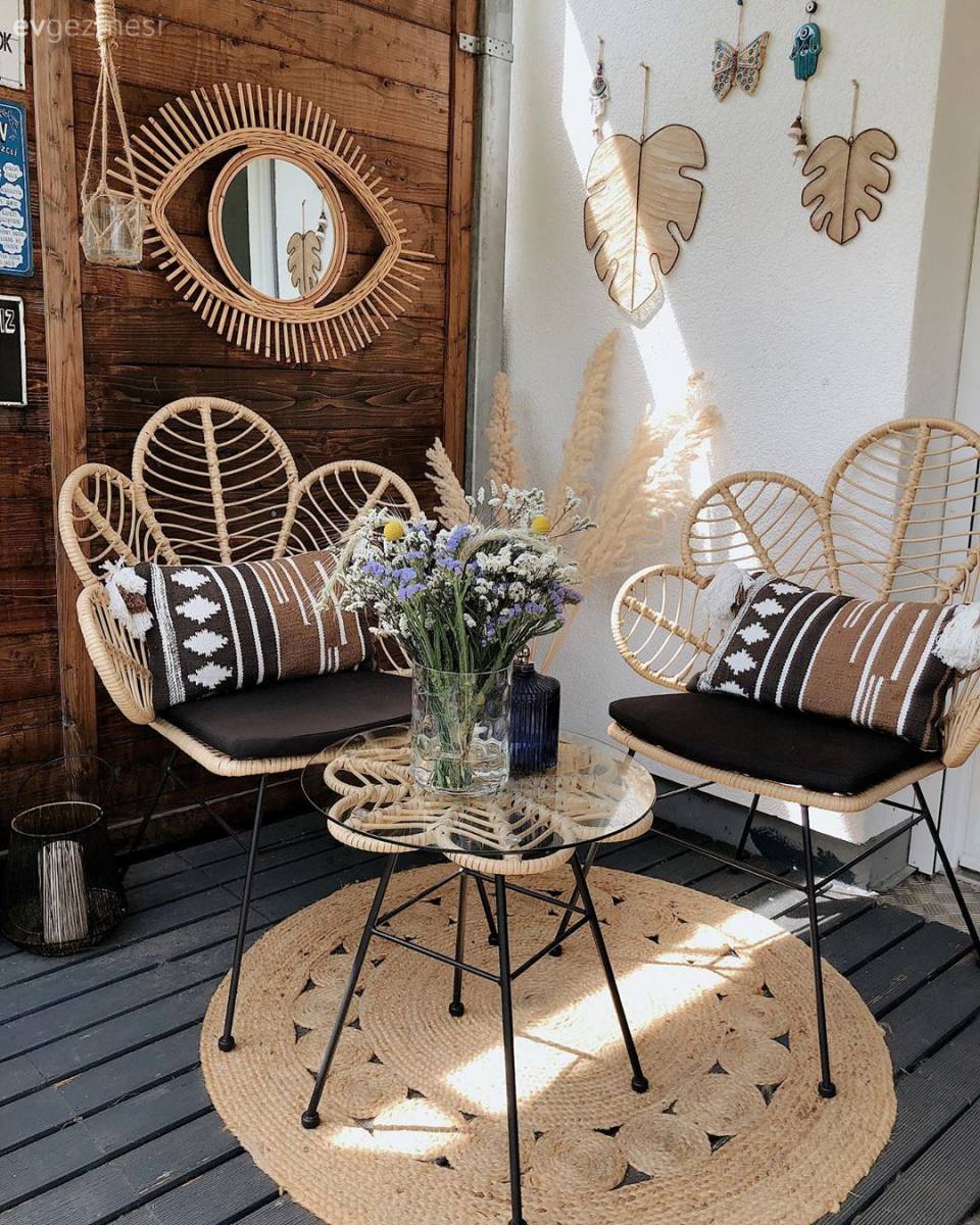 Keyifli Detayların Bir Araya Geldiği Modern Boho Bir Dekor