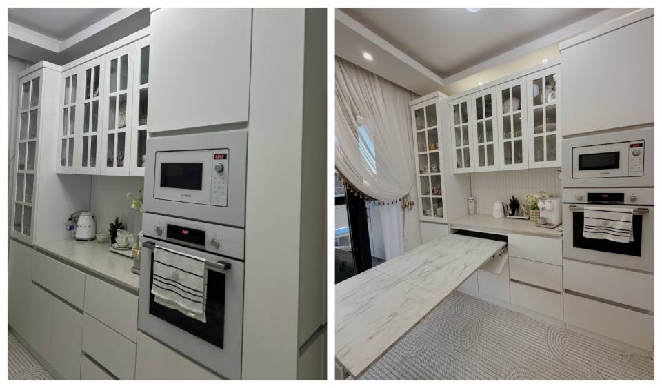 Bu Küçük Mutfakta Alandan Kazandıran Gizli Masa Var