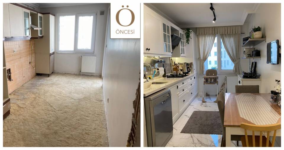 Öncesi&Sonrası: İstanbul'daki Bu Mutfak Dört Duvardan Bu Hale Gelmiş!