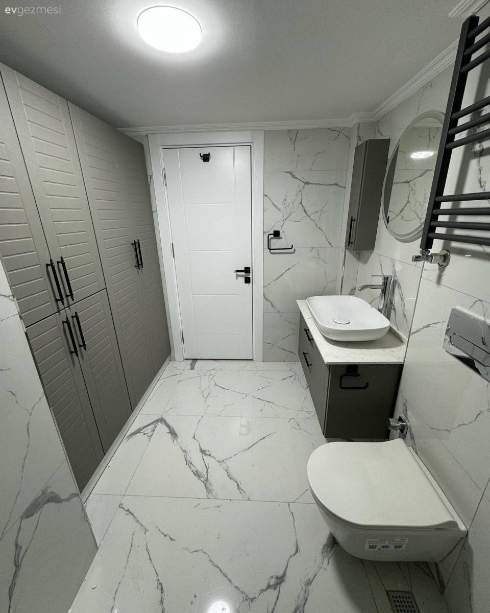 Modern Tarzı Benimseyen Bu Banyoda Geleneksel Sürprizler Var