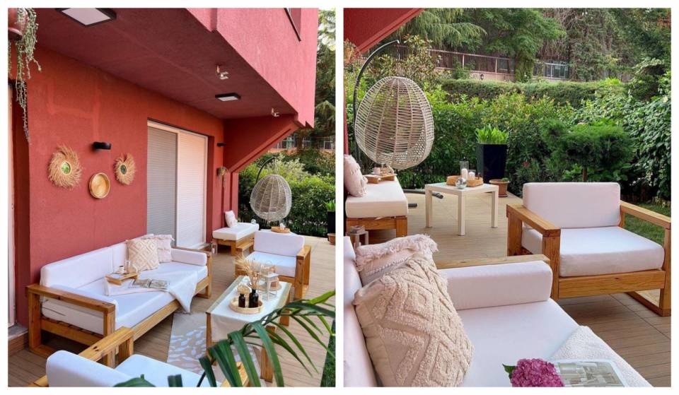 Pembe Duvarlı Bu Bahçe Masalsı Bir Atmosfer Sunmuş!