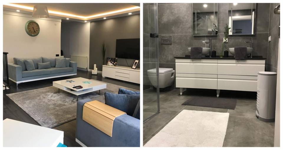 Bu Dubleks Evin En Sevdikleri Siyah, Beyaz ve Gri