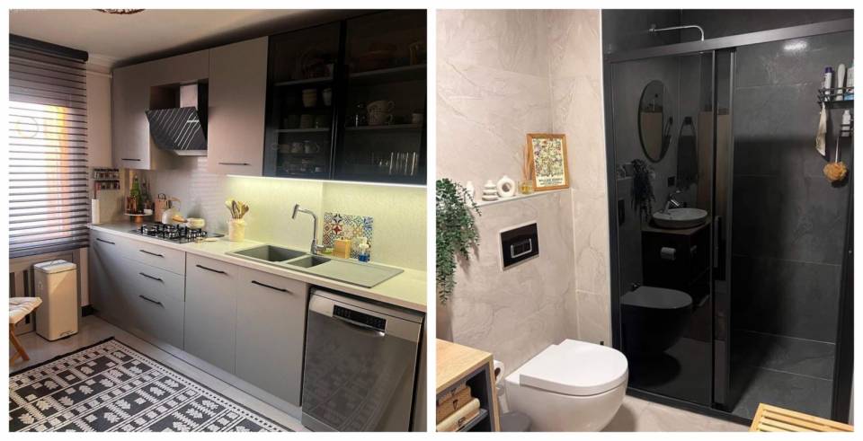 Öncesi&Sonrası: Mutfak ve Banyonun Yeni Halleri Moderne Göz Kırpmış!