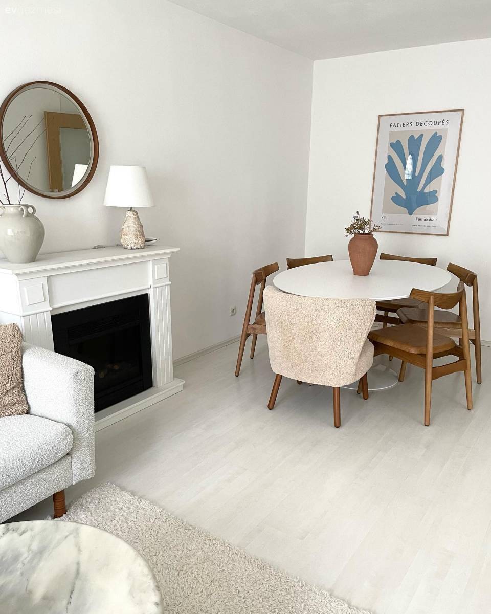 Yuvarlak Masanın Etkisiyle Daha Samimi Görünen İskandinav Bir Dekor!