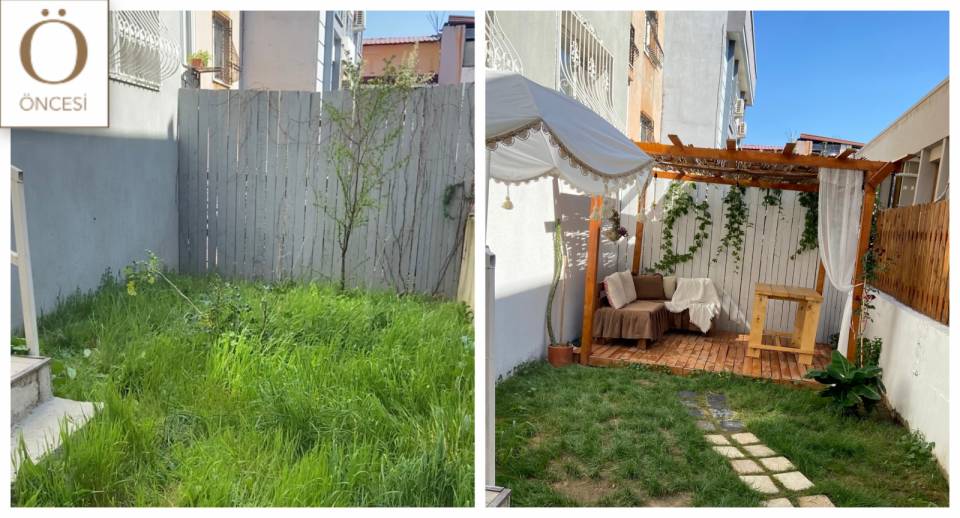 30 M2'lik Boş Alan Şimdi Profesyonel Elinden Çıkmışçasına Bir Bahçe!