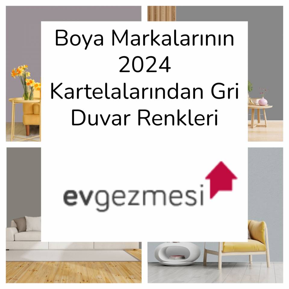 Boya Markalarının 2024 Kartelalarından Gri Duvar Renkleri
