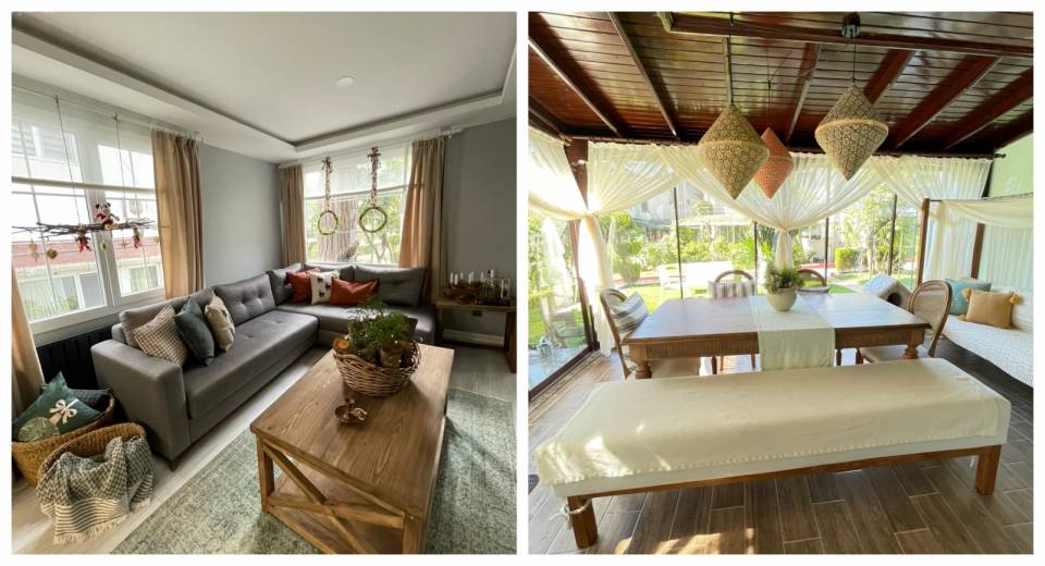 İki Katlı Bu Bahçeli Evde Ahşap ve Bitkilere Doyum Olmuyor!