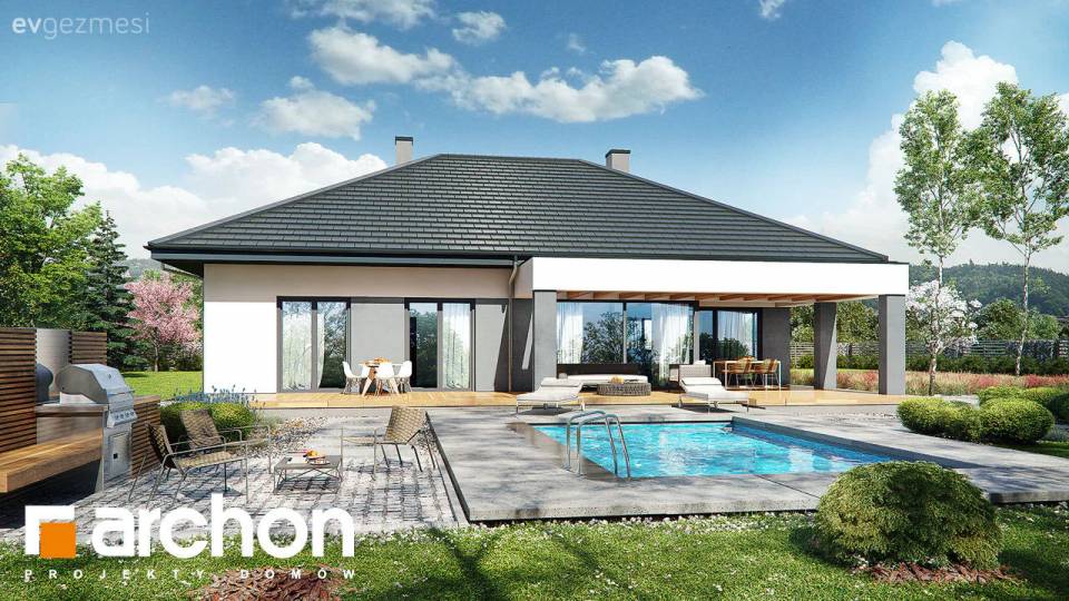 Farklı Metrekarelerde Tek Katlı Villa Projeleri ve Tamamlanmış Halleri