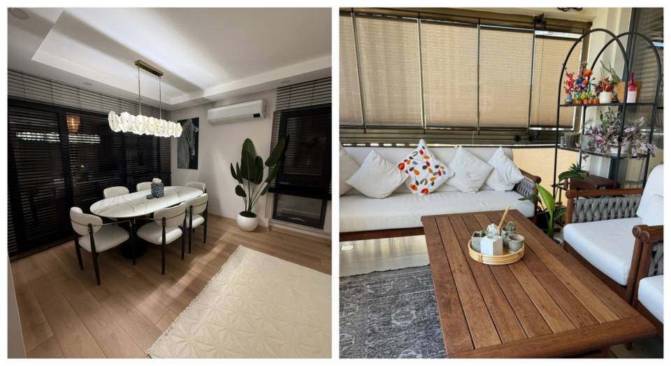 Penceresi Bol Bu Evde Sadelik ve Işıltıya Eşit Oranda Yer Var