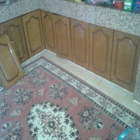 Nurcan Hanım'ın boyayarak yenilediği mutfağı