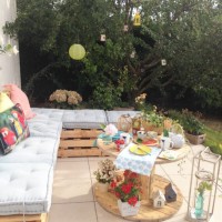 Paletlerden harika bir bahçe takımı