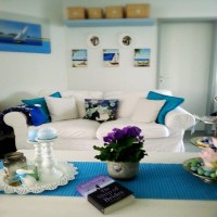 Gökçe Hanım'ın akdeniz esintileriyle dolu evinde mavinin 50 tonu