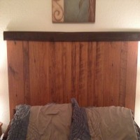 Kalan laminant parkelerden yatak başlığı yapma