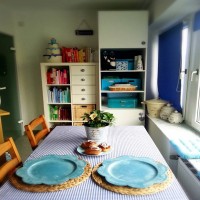 Gökçe Hanım'ın akdeniz esintileriyle dolu evinde mavinin 50 tonu