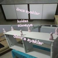 Baştan sona ev sahibinin emeğiyle yenilenmiş bir oturma odası..