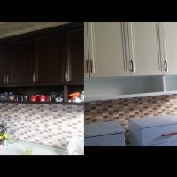 Neşe Hanım'ın beyaza boyadığı koyu renk mutfak dolapları