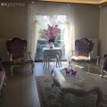 Merve hanımın mor, beyaz ve gümüş uyumunda klasik stil evi..