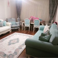 Turkuaz yeşile zarif mobilyaların eşlik ettiği keyifli bir ev..