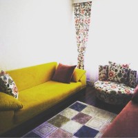 Turkuaz yeşile zarif mobilyaların eşlik ettiği keyifli bir ev..