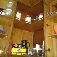 Nurcan Hanım'ın boyayarak yenilediği mutfağı