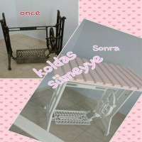 Baştan sona ev sahibinin emeğiyle yenilenmiş bir oturma odası..