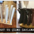 PVC borulardan çizme ve bot saklama rafı yapım projesi..