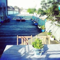 Gökçe Hanım'ın mavi ağırlıklı şık terası