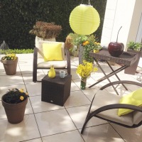 Yeşil ve çiçeklerin odakta olduğu zarif ve huzurlu bir ev