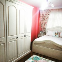 Turkuaz yeşile zarif mobilyaların eşlik ettiği keyifli bir ev..