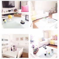 Beyazın canlı renklerle kombinlendiği içimizi açan bir ev