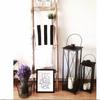 Gülseren Hanım'ın dekoratif objeleri ve çiçekleri