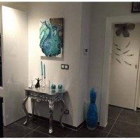 Sezen Hanım'ın mavi ve siyah ağırlıklı karakterli evi