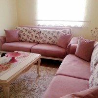 Country ve vintage stilde mavi ve pembelerle çok zarif ev..