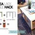 Küçük bir hileyle, Ikea Lack sehpayı daha kullanışlı ve farklı yapın!
