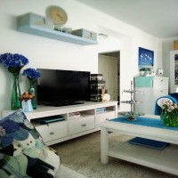 Gökçe Hanım'ın akdeniz esintileriyle dolu evinde mavinin 50 tonu