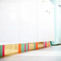 Dolap süpürgeliklerini kaplayarak odanıza renk katma..