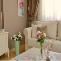 Melek Hanım'ın pastel yeşil ve toprak tonlarında harika evi