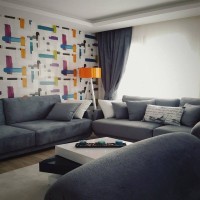 Serpil Hanım'ın turuncu ve mavilerle renklenmiş modern evi