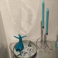 Sezen Hanım'ın mavi ve siyah ağırlıklı karakterli evi