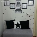 Derya hanımın modern stil evinde, gri, siyah ve beyaz uyumu..