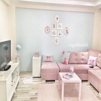 Ev gezmesi - Pembe ağırlıklı modern ve country karışımı bir ev