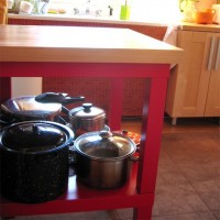 Proje: Ikea Lack sehpalardan minik bir mutfak tezgahı