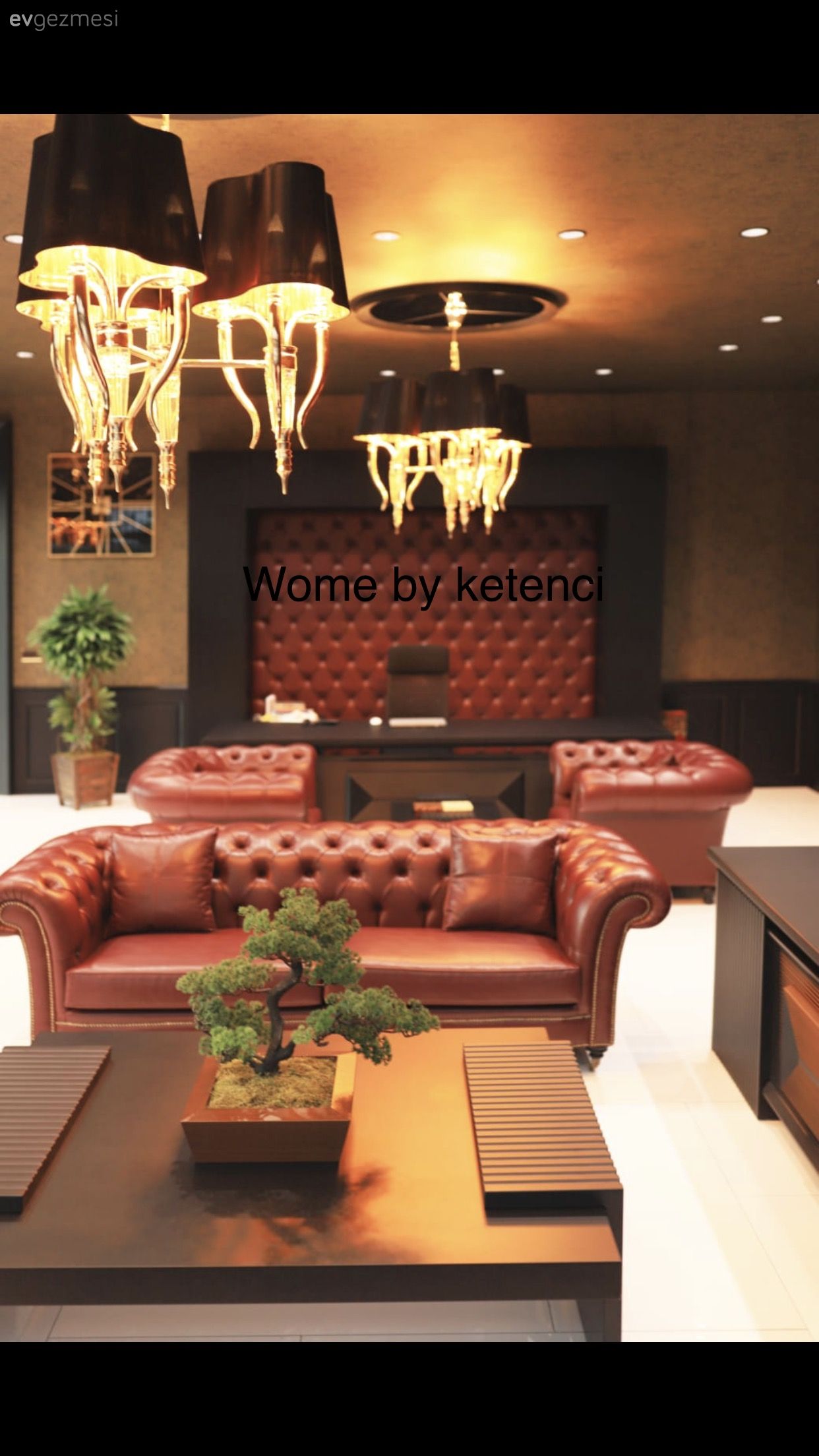 siyah ofis detayları