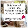 Dekorasyonda Puflar: Farklı Kullanım Amaçları ve Çeşitli Modeller