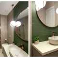 Yeşil ve Pembenin Buluştuğu Bu Banyo Oldukça Keyifli!