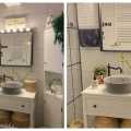 Bu Banyo Değişimindeki Her Şey Küçük Alan Dostu Olmuş!