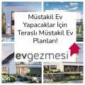 Müstakil Ev Yapacaklar İçin Teraslı Müstakil Ev Planları