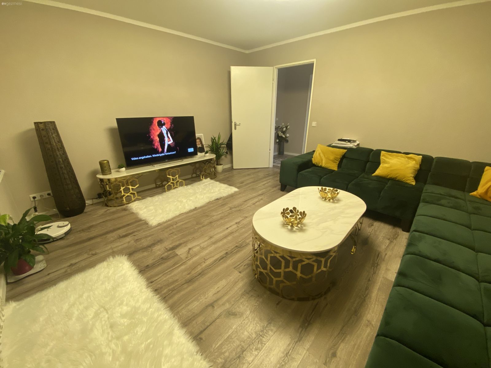 Buda benim oturma odan ve mutfagim