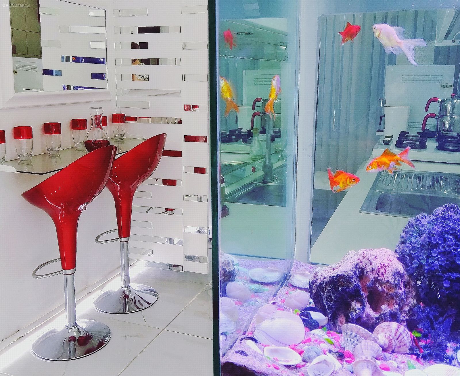 Kendi dekore ettiğim salonum...